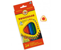 Háromszögletű színesceruza - 24 db
