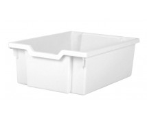 Műanyag tároló, közepes - fehér - mélysége 42,7 cm