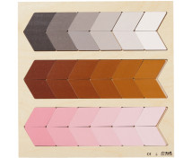 Kirakós puzzle - Színek és alakzatok - szürke,barna,rózsaszín