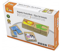 Mágneses puzzle - Állatkák, 32 db készlet