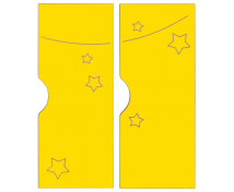 Ajtók mart mintával - Világűr - Ementál öltözőszekrényeinkez, 2 drb-os készlet - sárga