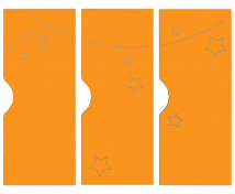 Ajtók mart mintával - Világűr - Ementál öltözőszekrényeinkez, 3 drb-os készlet - narancss?