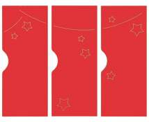 Ajtók mart mintával - Világűr - Ementál öltözőszekrényeinkez, 3 drb-os készlet - piros