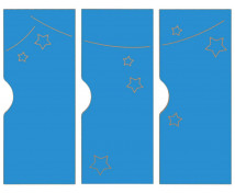 Ajtók mart mintával - Világűr - Ementál öltözőszekrényeinkez, 3 drb-os készlet - kék