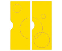 Ajtók mart mintával - Buborék - Ementál öltözőszekrényeinkhez, 2 drb-os készlet - sárga