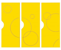 Ajtók mart mintával - Buborék - Ementál öltözőszekrényeinkhez, 3 drb-os készlet - sárga