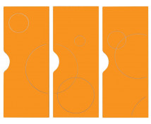Ajtók mart mintával - Buborék - Ementál öltözőszekrényeinkhez, 3 drb-os készlet - narancss?