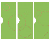 Ajtók mart mintával - Buborék - Ementál öltözőszekrényeinkhez, 3 drb-os készlet - zöld