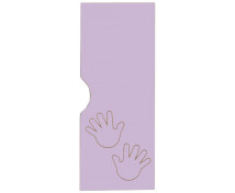 Ajtó msrt mintával - Tenyerek - Ementál öltözőszekrlnyhez - pasztell lila
