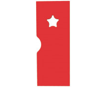 Ajtó nyílással - Csillag - Ementál öltözőszekrényhez - piros