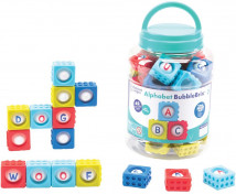 Érzékfejlesztő építőkészlet BubbleBrix - Ábécé