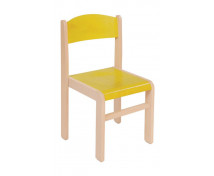 Fa szék JUHAR - ülésmagasság 38 cm - sárga