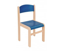 Fa szék JUHAR - ülésmagasság 35 cm - kék