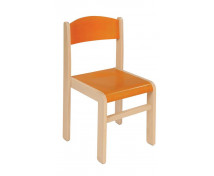 Fa szék JUHAR - ülésmagasság 38 cm - narancssárga