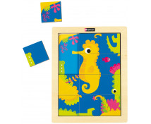 Kétoldalas puzzle - Krokodil / Csikóhal