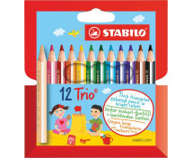STABILO® Trio® thick short -  háromszögletű rövid zsírkréták