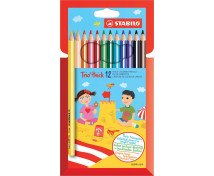 STABILO® Trio® thick - háromszögletű zsírkréták - 12 színből álló készlet