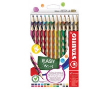 STABILO® EASYcolors - ergonomikus színes ceruzák balkezeseknek - 24 színből álló készlet