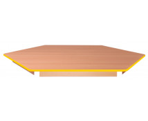 Asztallap, Bükk - hatszög 60 - sárga