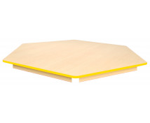 Asztallap Juhar - hatszög 80 - sárga