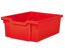 Műanyag tároló, közepes - piros