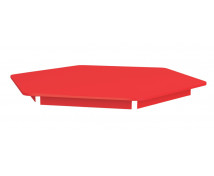 Színes asztallap - hatszög 60 - piros