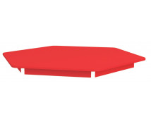 Színes asztallap - hatszög 80 - piros
