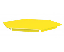 Színes asztallap - hatszög 80- sárga