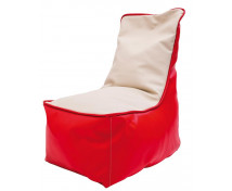 Babzsák fotel vanília+piros