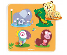 Formaberakó puzzle - Anyukák és kicsinyeik - Dzsungel