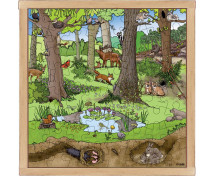 Puzzle - Erdő - Az erdő tavasszal és nyáron