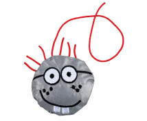 Fényvisszaverő kulcstartó - 3D smiley, piros