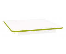 Asztallap 18 mm, FEHÉR - négyzet 80x80 cm - zöld