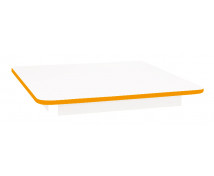 Asztallap 18 mm, FEHÉR - négyzet 80x80 cm, narancssárga