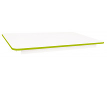 Asztallap 18 mm, FEHÉR - téglalap 125x80 cm, zöld