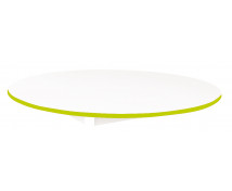 Asztallap 18 mm, FEHÉR - kör 125 cm - zöld