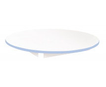 Asztallap 18 mm, FEHÉR - kör 90 cm - kék