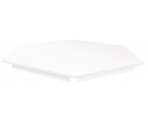 Asztallap 18 mm, FEHÉR - hatszög 80 cm - fehér