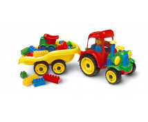 Traktor és pótkocsi + építőkocka