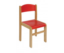 [Bükkfa szék - ülésmagasság 31 cm - piros]