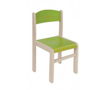 Fa szék FEHÉRÍTETT JUHAR-zöld, 26 cm