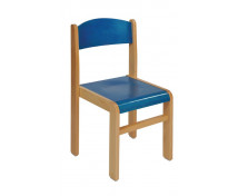 Bükkfa szék - ülésmagasság 35 cm - kék