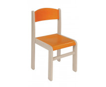Fa szék FEHÉRÍTETT JUHAR-narancssárga, 31 cm