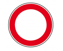 Mellény közlekedési táblával - Behajtani tilos min