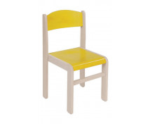 Fa szék FEHÉRÍTETT JUHAR- sárga, 38 cm