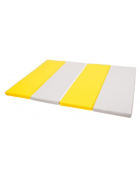 Összerakható matrac, vastagság 5 cm - szürke / sárga