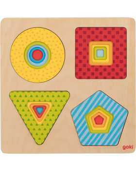 Réteges puzzle - Színes formák