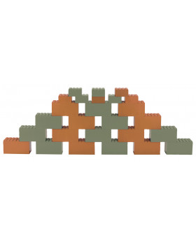 Építőkockák - zöld-narancssárga 26 db
