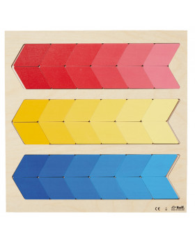 Kirakós puzzle - Színek és alakzatok - piros, sárga, kék