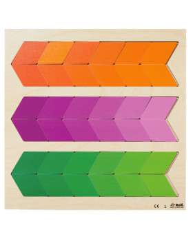 Kirakós puzzle - Színek és alakzatok - narancssárga,lila,zöld
